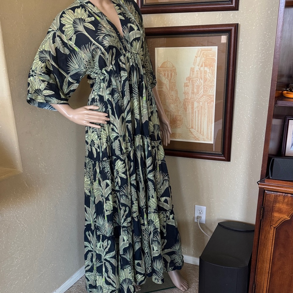Haute Hippie Women’s Tropical Tiered Maxi Dress sz M